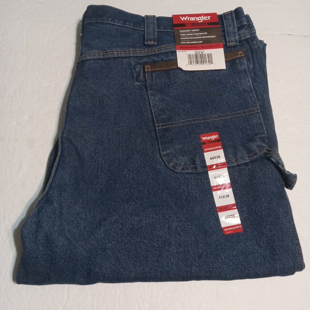 Wrangler Men's NWT Riggs Workhorse High Rise Relaxed Fit Tapered Leg Work Jeans